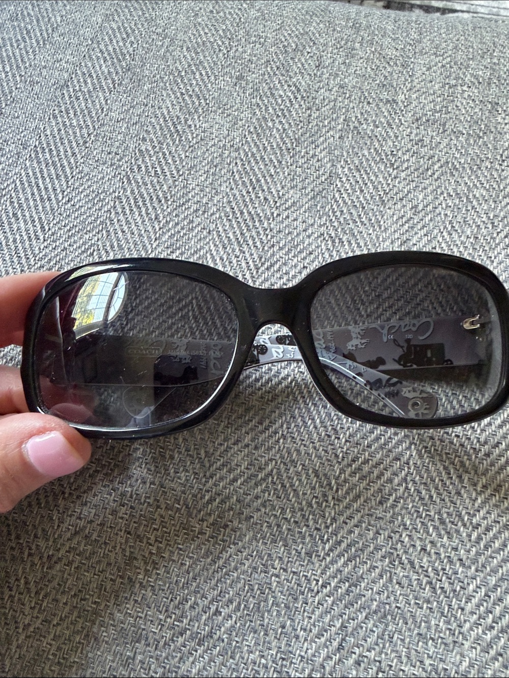 Coach Oversized Black Tinted  Martha Sunglasses - Picture 5 of 5